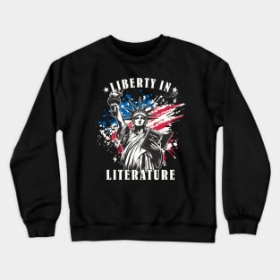 Banned Books "Liberty In Literature" Book Lover Crewneck Sweatshirt